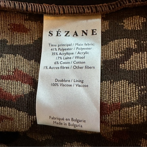 Sezane NWT Jacquard Leopard Bordeaux Print High Rise Shorts Size 2 US 34 UK - Picture 13 of 15